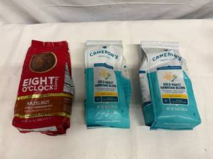 lot 41 image: 3x Eight oClock & Camerons Ground Coffee