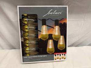 lot 63 image: 10ct Gold Dipped Edison String Lights