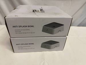lot 64 image: 2x Anti Splash Pet Bowls