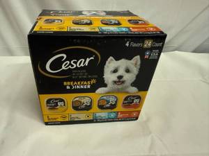 lot 80 image: 24x3.5oz Trays Cesar Dog Food-4 Flavors