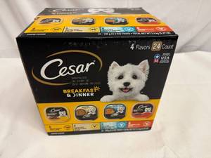 lot 81 image: 24x3.5oz Trays Cesar Dog Food-4 Flavors