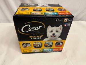 lot 83 image: 24x3.5oz Trays Cesar Dog Food-4 Flavors