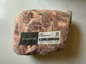lot 98 image: AA. 7.85lbs USA Prime Pork Shoulder Butt