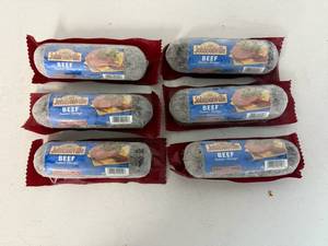 lot 130 image: L. 6x Johnsonville Beef Summer Sausage