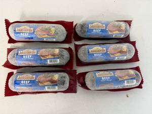 lot 133 image: L. 6x Johnsonville Beef Summer Sausage