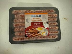 lot 149 image: A. 6x 12oz Original Breakfast Sausage Links