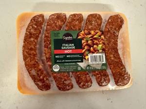 lot 157 image: B. 4x Hot Italian Sausage