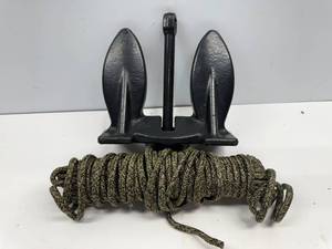 lot 78 image: 28LB ANCHOR WITH ROPE