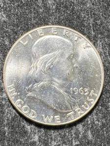 lot 13 image: 1963-D US FRANKLIN HALF DOLLAR