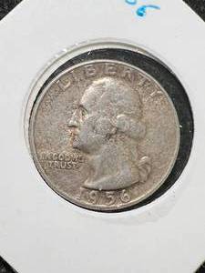 lot 20 image: 1956 US WASHINGTON QUARTER