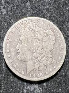 lot 40 image: 1896-O US MORGAN SILVER DOLLAR