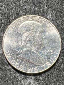 lot 52 image: 1963-D US FRANKLIN HALF DOLLAR