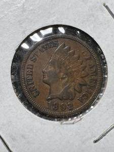 lot 56 image: 1892 US INDIAN HEAD CENT XF