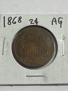 lot 16 image: 1868 Two Cent Piece