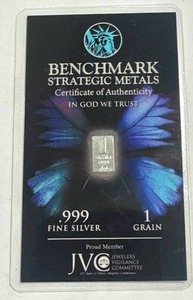 lot 27 image: 1 Gram .999 Silver Bar