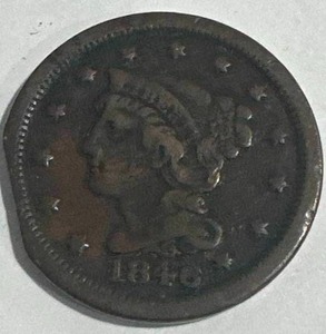 lot 32 image: 1846 Large Cent Penny