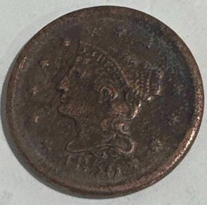 lot 38 image: 1850 Large Cent Penny