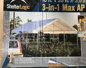 3 Shelter Logic Portable Canopies