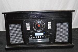 lot 64 image: CLASSIC BLUETOOTH RECORD PLAYERCDCASSETTE PLAYER
