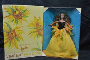 lot 106 image: Vincent Van Gough Sunflower Barbie Doll, 1998