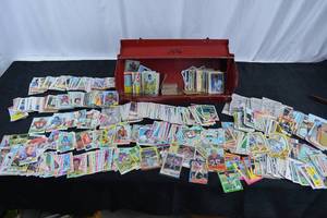 lot 181 image: Huge Lot of Baseball, Football, Hockey, Basketball Trading Cards 1960s-1980s