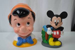 lot 168 image: 1971 Pinocchio Bank and Mickey Mouse Bank