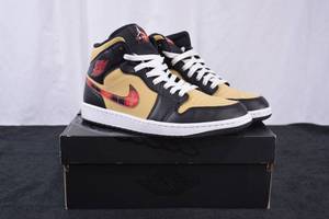 lot 214 image: Air Jordan 1 Mid SE Tartan Swoosh