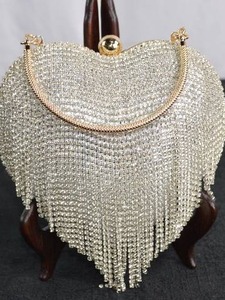 lot 220 image: Silver Handle Sweetheart Clutch Bag