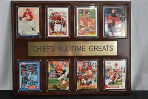 lot 237 image: Kansas City Chiefs All-Time Greats Trading Cards Plaque