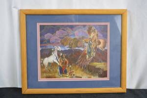 lot 240 image: Remember Us Lorenzo Black Buffalo Thunderbird Print