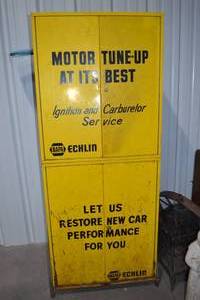 lot 273 image: Vintage Napa Ignition And Carburetor Storage Cabinet