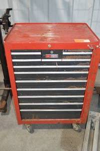 lot 308 image: Craftsman Tool Box With Tools