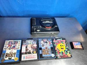 lot 46 image: Vintage SEGA Genesis 16-Bit Gaming System and Games