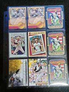 lot 101 image: 9 Roberto Clemente Cards