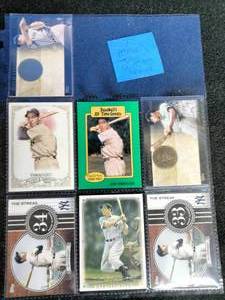 lot 110 image: 7 Joe Dimaggio Cards