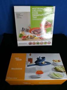 lot 137 image: Multifunctional Food Preservation Tray and Our Table Mandoline Slicer - Unused