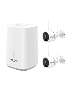 lot 143 image: Revo Wireless 4-Channel Gateway Surveillance System with 2 Full HD Bullet Cameras
