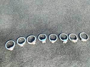 lot 15 image: 6 Stainless Steel Rings