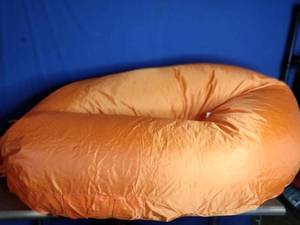 lot 159 image: Inflatable Air Lounger Bag,Portable Air Beds Sleeping Sofa Couch for Travelling, Camping, Beach, Park, Backyard(Orange)
