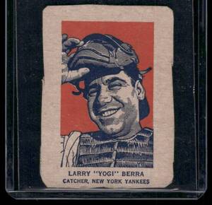 lot 10 image: Yogi Berra Vintage Hand Cut Baseball Card