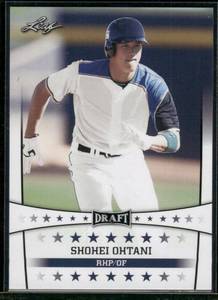 lot 18 image: Shohei Ohtani RC 2018 Leaf Draft #ST-01 Rookie Baseball Card