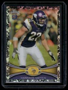 lot 30 image: Harrison Smith 499 Camo Refractor RC 2012 Topps #77 Rookie Minnesota Vikings Football Card