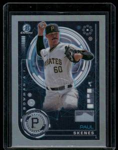 lot 36 image: Paul Skenes RC 2024 Bowman Chrome #BAI-15 Rookie Baseball Card