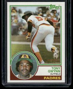 lot 81 image: Tony Gwynn RC 1983 Topps #483 Rookie Vintage Baseball Card