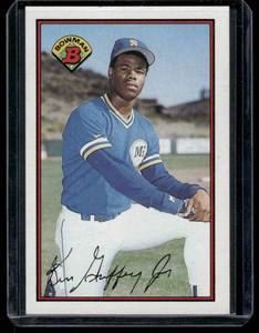 lot 84 image: Ken Griffey Jr. RC 1989 Bowman #220 Rookie Baseball Card