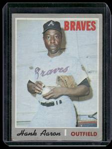 lot 86 image: Hank Aaron 1970 Topps #500 Vintage Baseball Card