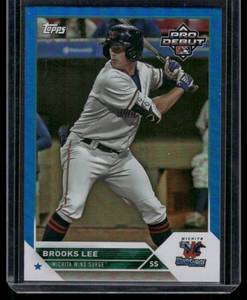 lot 107 image: Brooks Lee Blue Foil RC 001150 Bookend 2023 Topps Pro Debut #PD-101 Minnesota Twins Rookie Baseball Card