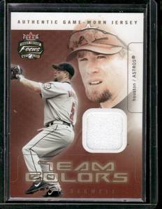 lot 123 image: Jeff Bagwell Game-Worn Jersey 2003 Fleer Teams Colors #TC-JB2 Baseball Card