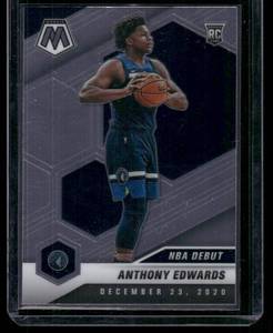 lot 140 image: Anthony Edwards RC 2020-21 Mosaic #261 Rookie Minnesota Timberwolves Basketball Card