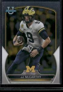 lot 152 image: JJ McCarthy RC 2022 Bowman University #48 Rookie Minnesota Vikings Football Card